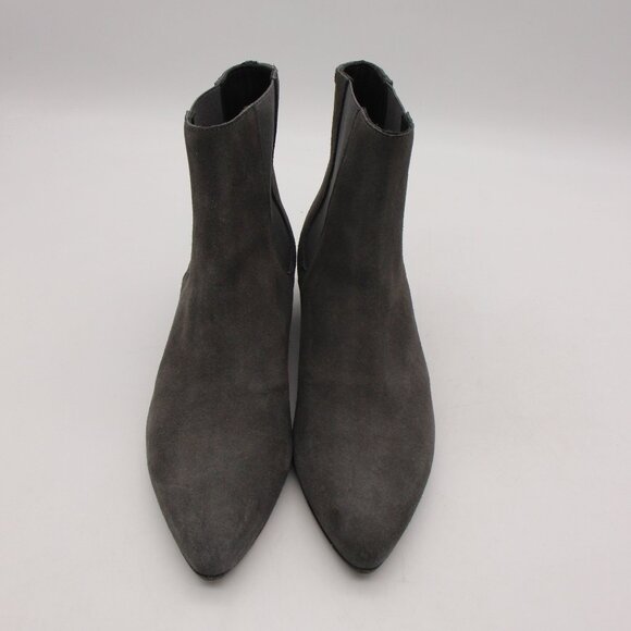 Woman by Common Projects Women's Size EU 38 Gray Leather Suede Ankle Bootie - Picture 2 of 12